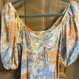 Billabong Multicolor Smocked Bohemian Dress